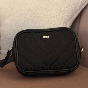 DKNY Black Quilted Crossbody Bag
